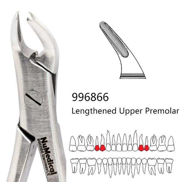 Extraction Forceps, Upper Teeth and Roots, for Hu-Fridy 151 Users, 996866 - numedical