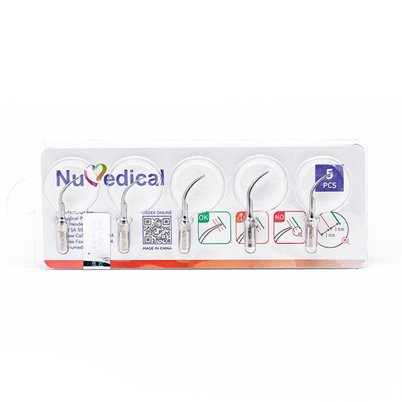 NuMedical Scaler Tips G2, 5pcs/pack, $5.19 per piece, SCALING, Compatible with EMS and Woodpecker, 995822 - numedical