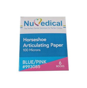 Articulating Paper, Horseshoe (100 Microns , Blue/Pink), 993085 - numedical
