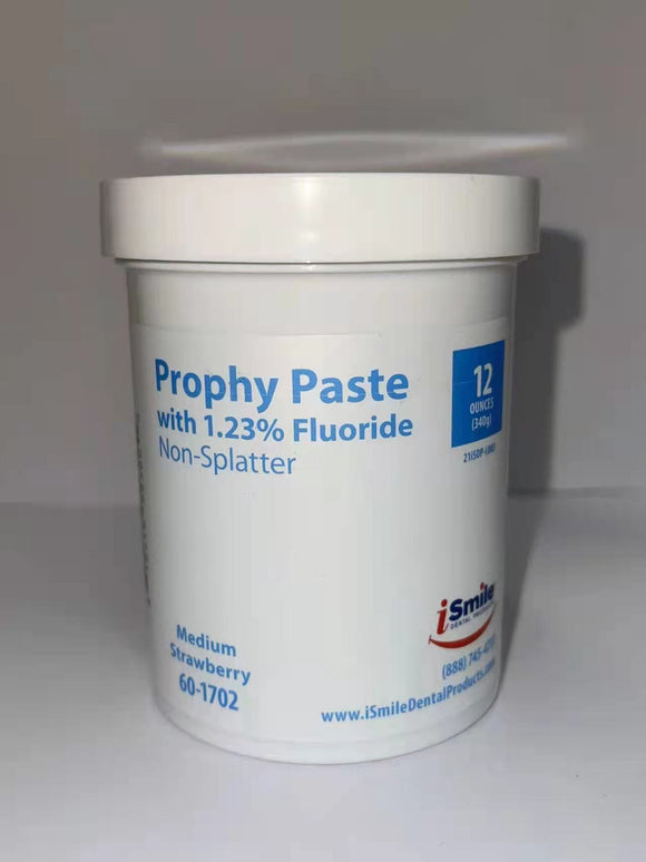 iSmile Prophy Paste Jar w/ 1.23% APF - Medium Grit Strawberry 12oz(340g), 991027(60-1702),Made in USA - numedical