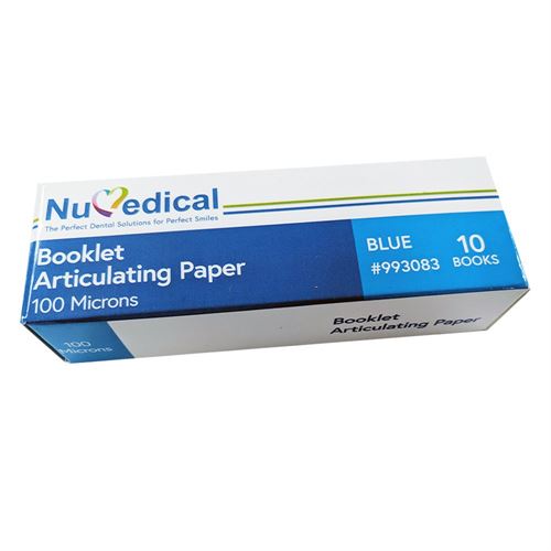 Articulating Paper, Booklet (100 Microns with 10 Booklets, Blue), 993083 - numedical