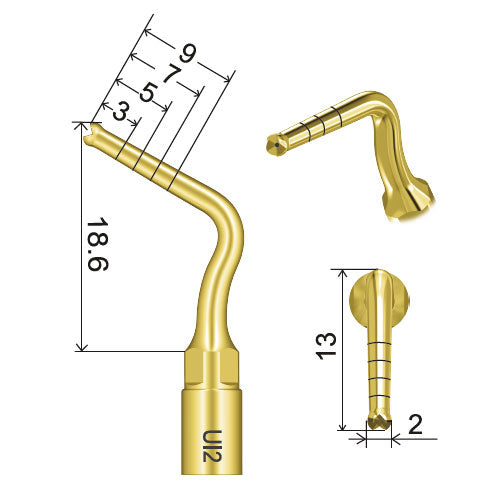 Titanium Coating Surgery Tip - UI2 (Woodpecker, Mectron type), IMPLANTS, 995782 - numedical