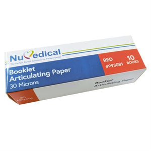 Articulating Paper, Booklet (30 Microns with 10 Booklets, Red), 993081 - numedical